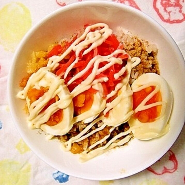 ご飯でお酒飲みたいな(お好み焼き風丼)